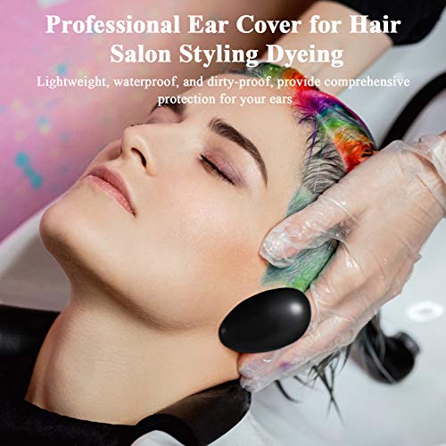 Lurrose 20Pcs Hair Dye Earmuffs Plastic Ear Protectors Waterproof Ear Caps Ha...