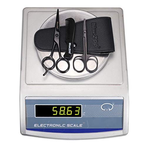 Lurrose 4Pcs Beard Trimming Scissors Set, Rounded Tip Safety Sharp Small Faci...