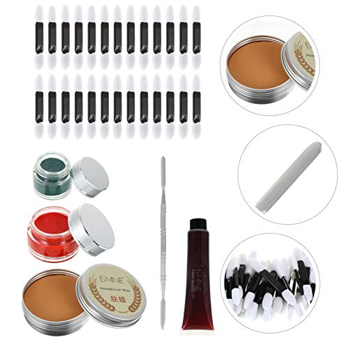 Lurrose 55pcs Role Play Party Stage Special Effects Wound Scar Wax Fake Blood...