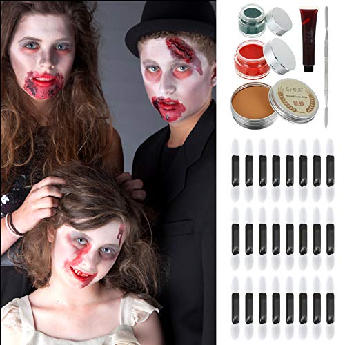 Lurrose 55pcs Role Play Party Stage Special Effects Wound Scar Wax Fake Blood...
