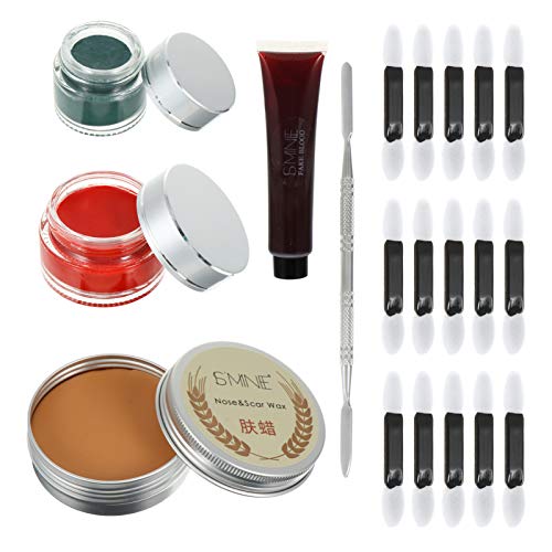 Lurrose 55pcs Role Play Party Stage Special Effects Wound Scar Wax Fake Blood...