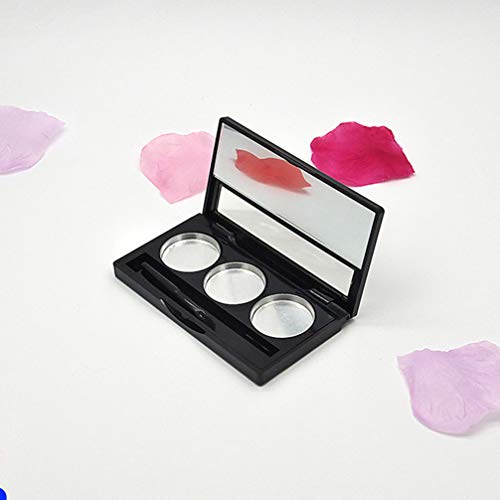 Lurrose Empty Magnetic Eyeshadow Palette 3 Colors Empty Eyeshadow Case Box Em...