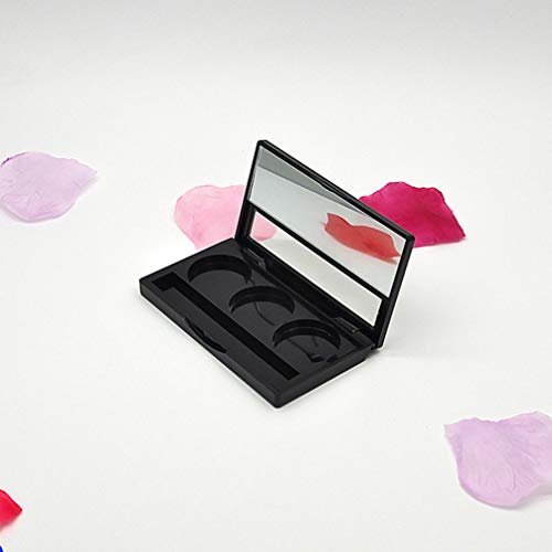Lurrose Empty Magnetic Eyeshadow Palette 3 Colors Empty Eyeshadow Case Box Em...
