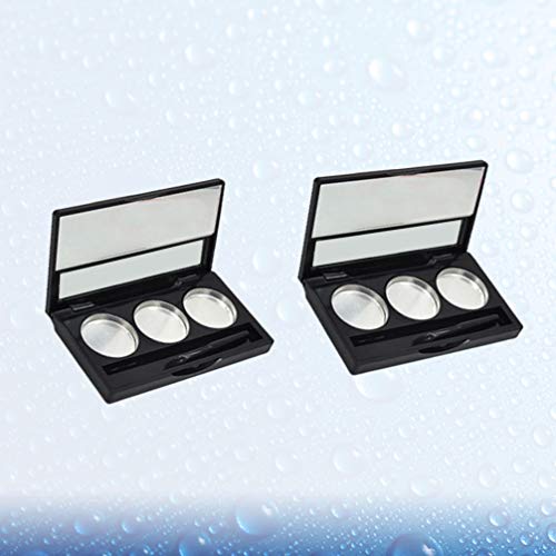 Lurrose Empty Magnetic Eyeshadow Palette 3 Colors Empty Eyeshadow Case Box Em...