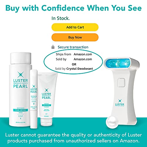 Luster Premium White 2-Minute Pearl Infused Teeth Whitening Kit, Fast Teeth W...