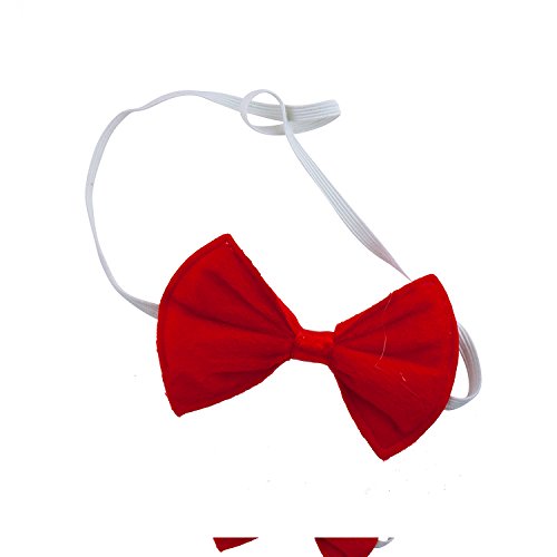 Lux Accessories Metallic Red Furry Devil Horn Bowtie Tail Costume Party Dressup