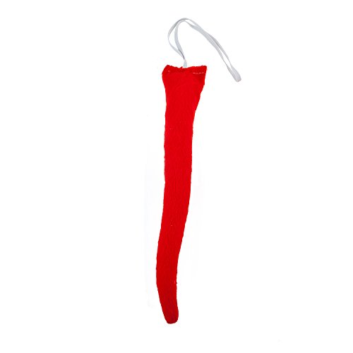 Lux Accessories Metallic Red Furry Devil Horn Bowtie Tail Costume Party Dressup