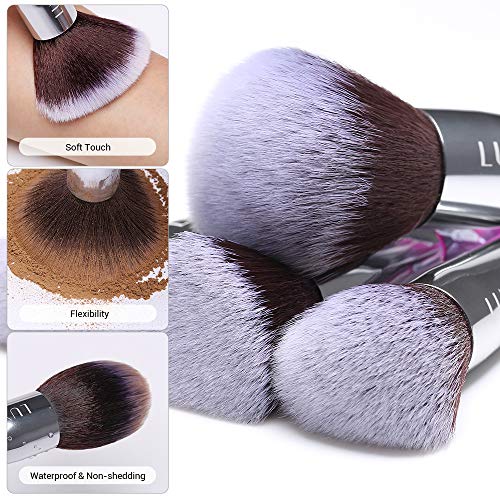 LUXAZA 15PCS Professional Makeup Brush Set,Sparkling Crystal Style Makeup Bru...