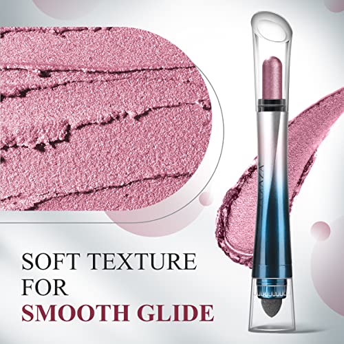 LUXAZA 24H Longwear Cream Eyeshadow Stick,3 PCS Purple Pink Eyeshadow Pencil ...