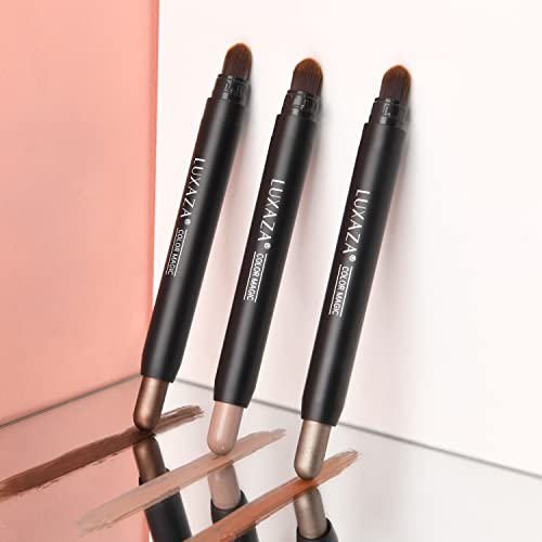 LUXAZA 3Pcs Eyeshadow Stick Set, Matte And Shimmer Creamy Eyeshadow Pencil, B...