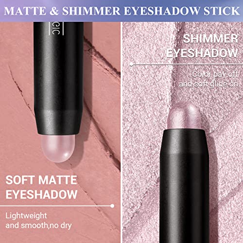 LUXAZA 6PCS Eyeshadow and Eyeliner Pen, Matte And Shimmer Cream Eyeshadow Pen...