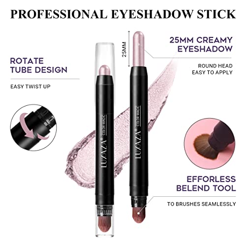 LUXAZA 6PCS Eyeshadow and Eyeliner Pen, Matte And Shimmer Cream Eyeshadow Pen...