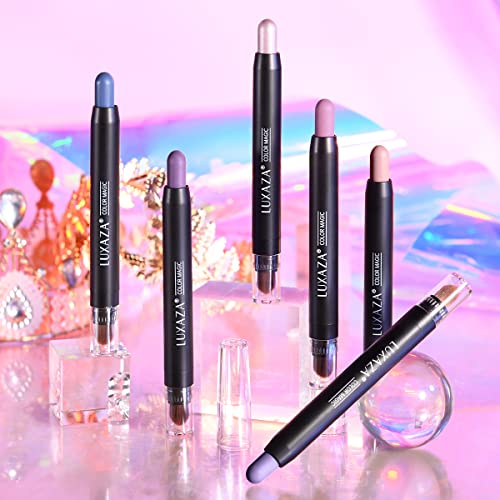 LUXAZA 6PCS Eyeshadow and Eyeliner Pen, Matte And Shimmer Cream Eyeshadow Pen...