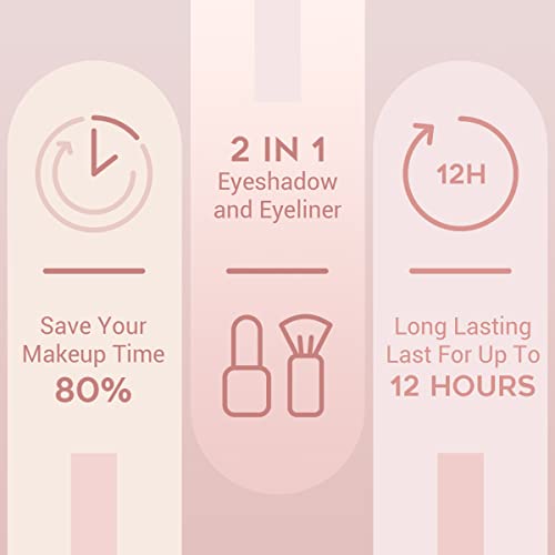 LUXAZA 6PCS Eyeshadow and Eyeliner Pen, Matte And Shimmer Cream Eyeshadow Pen...