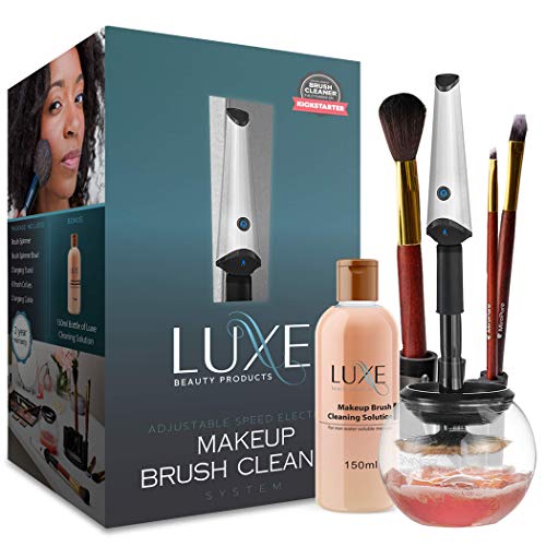 Luxe Makeup Brush Cleaner - 5oz Brush Cleaning Solution Included - USB Chargi...