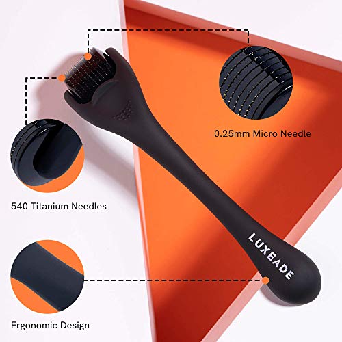 Luxeade Derma Roller 0.25 mm Microneedle Roller for Face Body Beard Hair Grow...