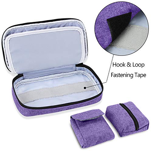 Luxja Diabetic Supplies Travel Case, Storage Bag for Glucose Meter and Other ...