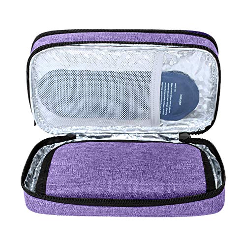 Luxja Insulin Travel Case, Double Layer Insulin Bag for Insulin Pens, Glucose...