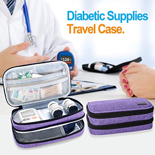 Luxja Insulin Travel Case, Double Layer Insulin Bag for Insulin Pens, Glucose...