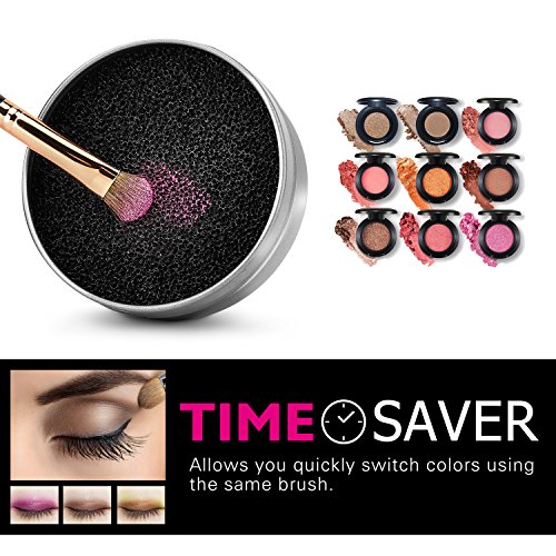 Luxspire Makeup Brush Cleaner Quick Wash Sponge Remover Color From Brush Make...
