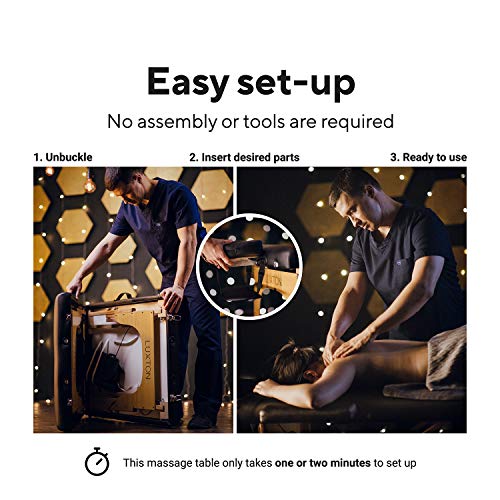 Luxton Home Premium Memory Foam Massage Table - Easy Set Up - Foldable & Port...