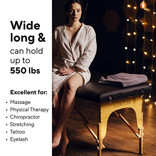 Luxton Home Premium Memory Foam Massage Table - Easy Set Up - Foldable & Port...