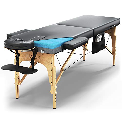 Luxton Home Premium Memory Foam Massage Table - Easy Set Up - Foldable & Port...