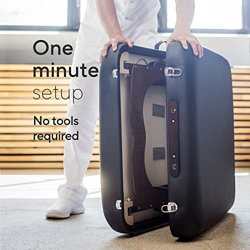 Luxton Home Premium Memory Foam Massage Table with Rolling Carrying Travel Ca...