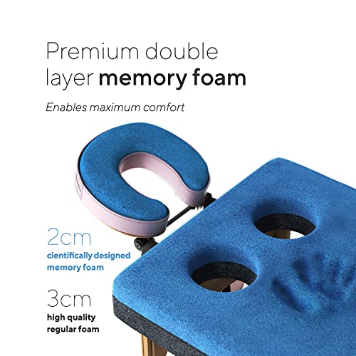 Luxton Home Women’s Premium Memory Foam Massage Table With Custom Breast Hole...