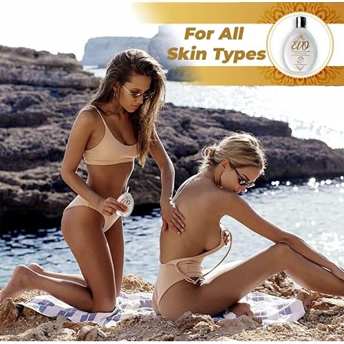 EVO Extreme Black Bronzer Tanning Lotion with Argan Oil and Tattoo Enhancers ...