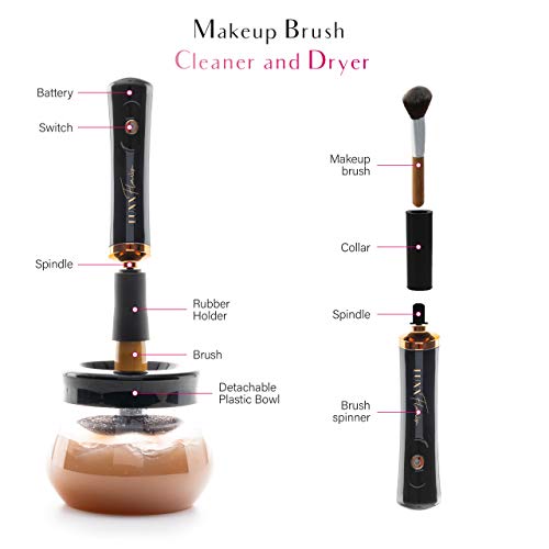 Electric Makeup Brush Cleaner and Dryer Machine - Quick Makeup Brush Washer a...