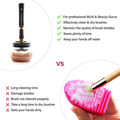 Electric Makeup Brush Cleaner and Dryer Machine - Quick Makeup Brush Washer a...