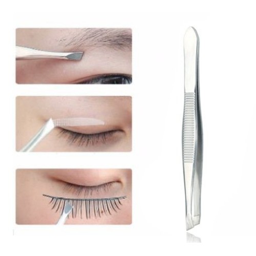 LUXXII (3 Pack) Slant Tweezers - Precision Stainless Steel Slant Tip Tweezers...