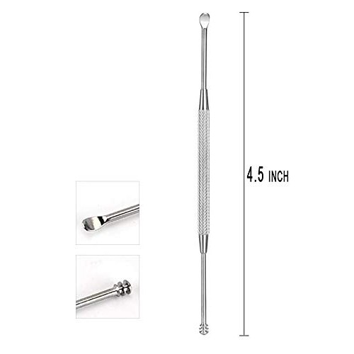Luxxii 2 Pack - Stainless Steel Ear Spoon Portable Double-Ended Ear Pick Earw...