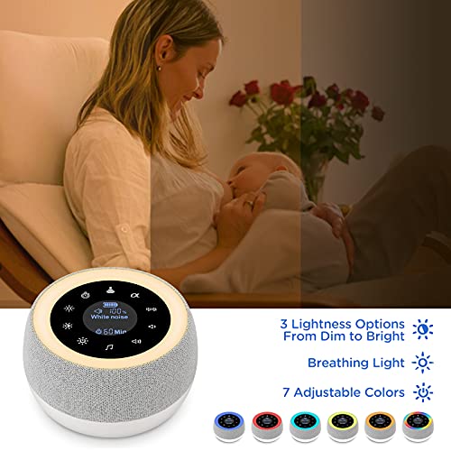 White Noise Machine with Warm Night Light for Adults Baby Sleeping, Sound Mac...