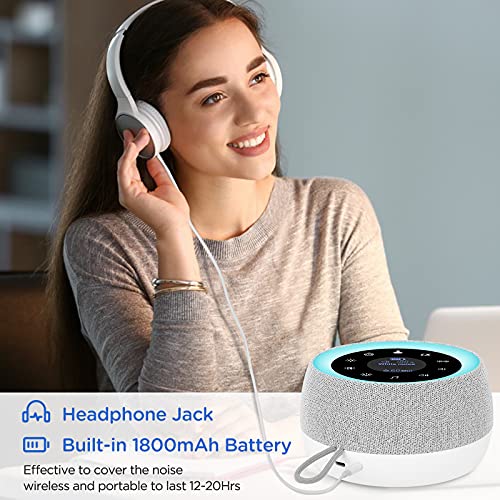 White Noise Machine with Warm Night Light for Adults Baby Sleeping, Sound Mac...