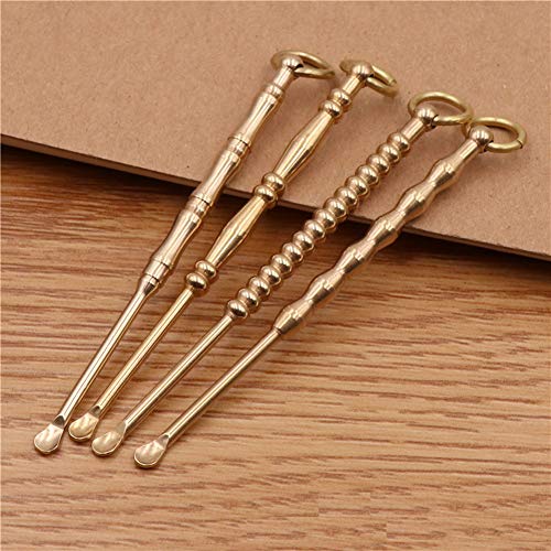 4Pcs Ear Pick Ear Curette Cleaner Earwax Removal Cleaning Tools Brass Reusabl...