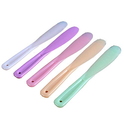 6Pcs Large Plastic Cosmetic Spatula Candy Color Reusable Cosmetic Mask Mixing...