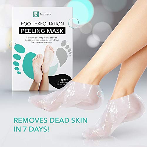 Foot Peel Mask - 2 Pack - Peeling Away Calluses and Dead Skin Cells - Make Yo...