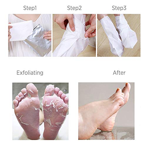 Foot Peel Mask - 2 Pack - Peeling Away Calluses and Dead Skin Cells - Make Yo...