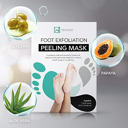 Foot Peel Mask - 2 Pack - Peeling Away Calluses and Dead Skin Cells - Make Yo...