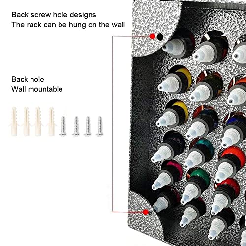 Tattoo Ink Cup Holder for Color Mixing, 78 Holes Ink Iron Tattoo Pigment Rack...