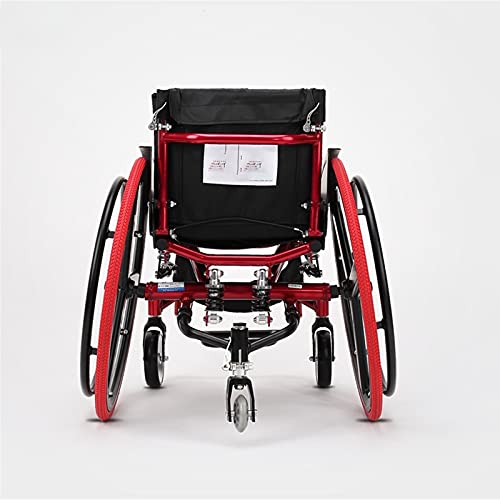 LVQING Sports Wheelchair, Sports Adult Self-propelled Lightweight Folding Alu...