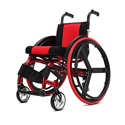LVQING Sports Wheelchair, Sports Adult Self-propelled Lightweight Folding Alu...