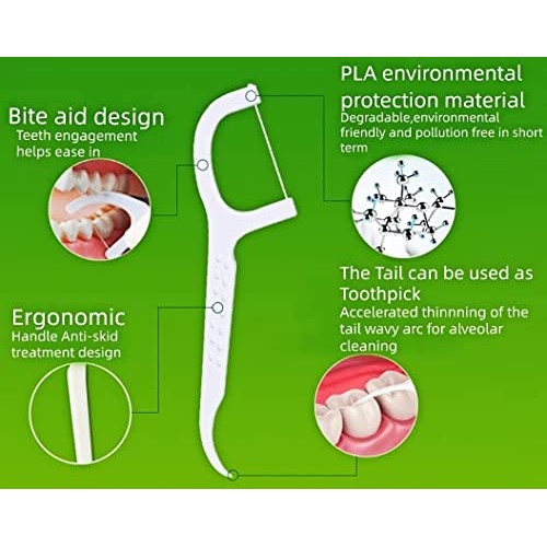 Dental Floss Picks for Teeth,(650 Count) 3-Pack with 1 Gift Portable Case, Fr...