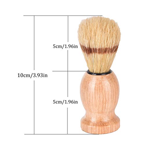Lwestine 4Pcs Men Shaving Brush Wood Handle, Professional Salon Tools