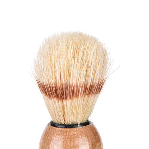 Lwestine 4Pcs Men Shaving Brush Wood Handle, Professional Salon Tools