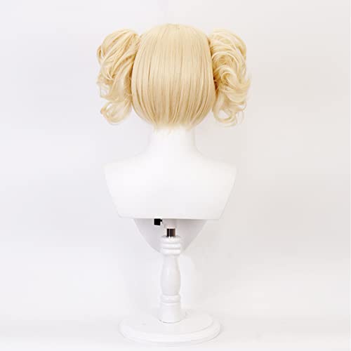 Lwiuentx My Hero Academia Cosplay Himiko Blonde Wig with 2 Detachable Buns Cl...