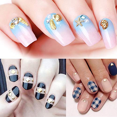 9300 Pcs Nail Art Studs Rhinestone Kit,Nails Art Metal Charms Caviar Beads Na...