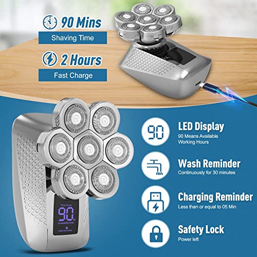 Head Shaver 7D, Lyandieo Upgrade Head Shavers for Bald Men, Waterproof Head E...